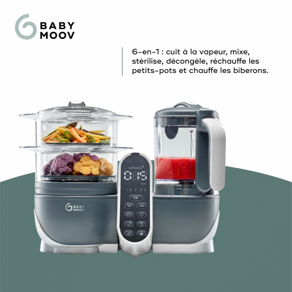 Robot de cuisine nutribaby+ industrial grey Babymoov