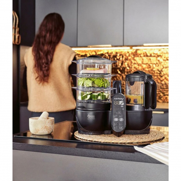 Robot culinaire multifonctions nutribaby + xl mineral black Babymoov