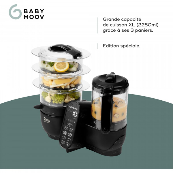 Robot culinaire multifonctions nutribaby + xl mineral black Babymoov