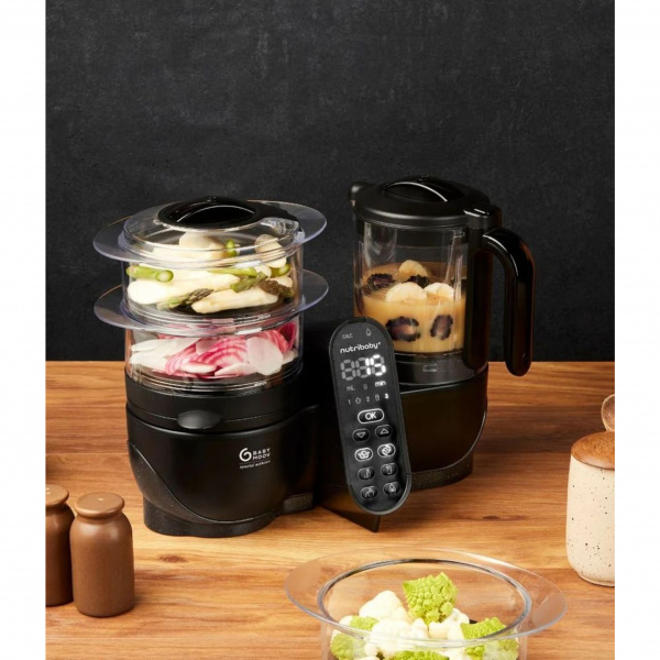 Robot culinaire multifonctions nutribaby + xl mineral black Babymoov