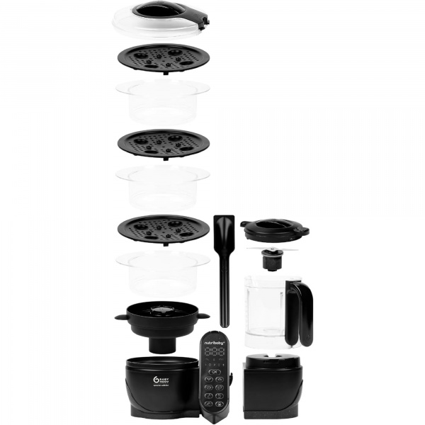 Robot culinaire multifonctions nutribaby + xl mineral black Babymoov