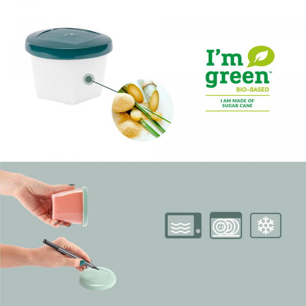 Robot cuiseur bébé nutribaby glass celadon green avec 2 babybols 250 ml Babymoov