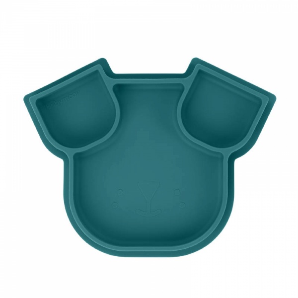 Assiette compartimentée en silicone isy chien bleu Babymoov