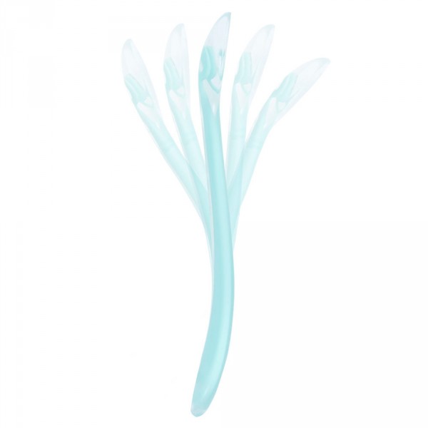 Cuillère 1er âge silisone baby spoons azur Babymoov