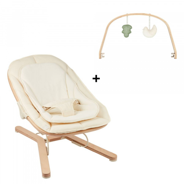 Transat bébé évolutif swoon flow bois + arche de jeux Babymoov