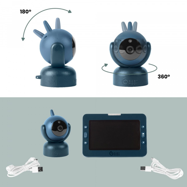 Babyphone vidéo yoo master+ hd avec caméra additionnelle Babymoov