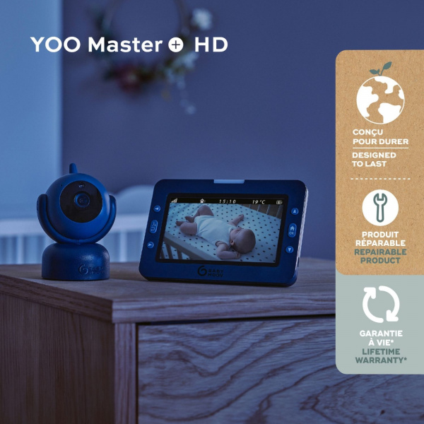 Babyphone vidéo yoo master+ hd avec caméra additionnelle Babymoov