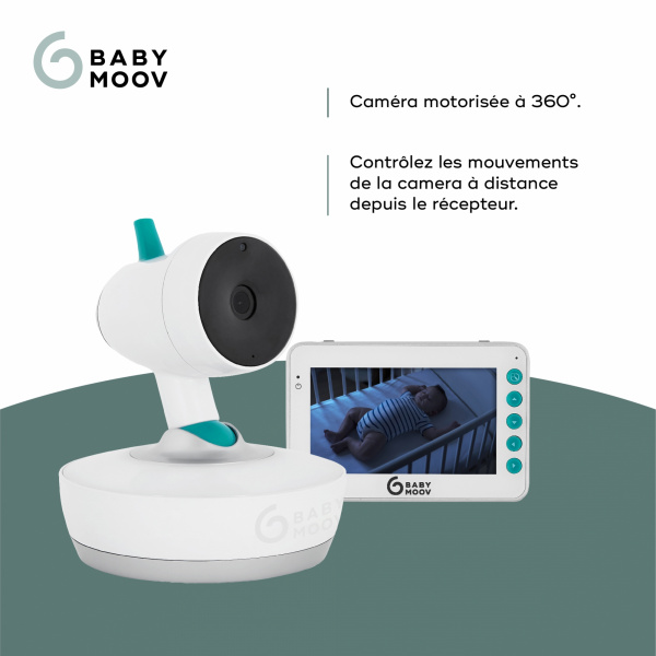 Babyphone vidéo yoo moov motorisé 360° Babymoov