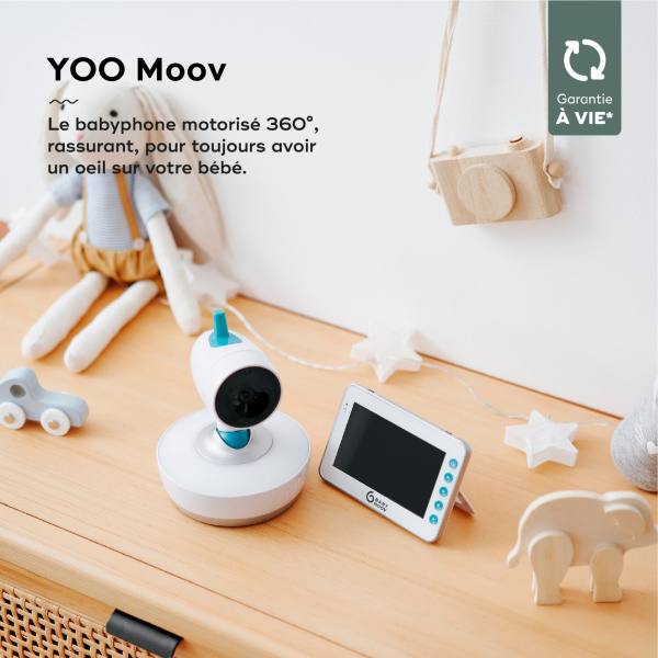 Babyphone vidéo yoo moov motorisé 360° Babymoov