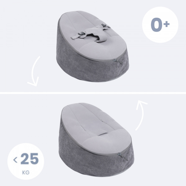 Transat bébé doomoo seat'n grow grey Babymoov