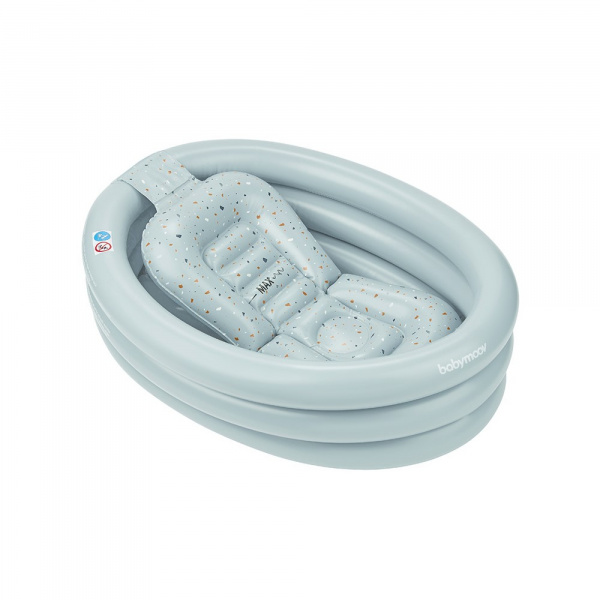 Baignoire gonflable évolutive aqua dots grise Babymoov