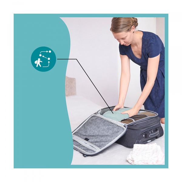 Baignoire gonflable évolutive aqua dots grise Babymoov