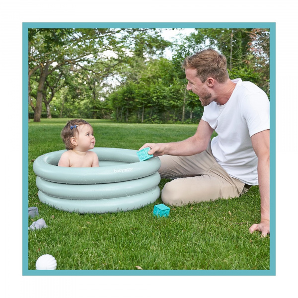 Baignoire gonflable évolutive aqua dots grise Babymoov