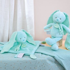 Pantin avec doudou lapin diabolo menthe Babynat