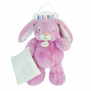 Pantin avec doudou malow - rose poudré Babynat