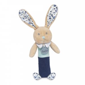 Hochet pouet lapin poupi marine Babynat