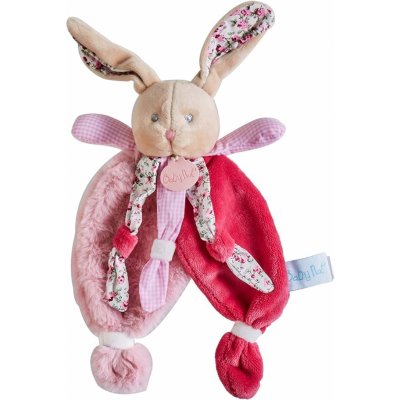 Doudou lapin poupi rose