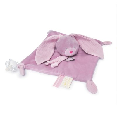 Doudou lapin lili cassis