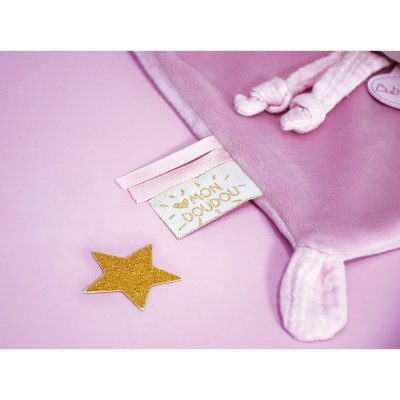 Doudou lapin lili cassis