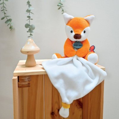 Pantin avec doudou balthazar le renard