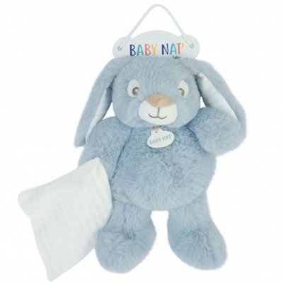 Pantin avec doudou malow - bleu ciel