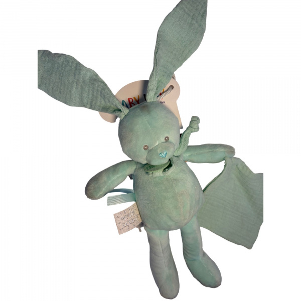Les imparfaits - doudou lapin avec pantin diabolo menthe Babynat