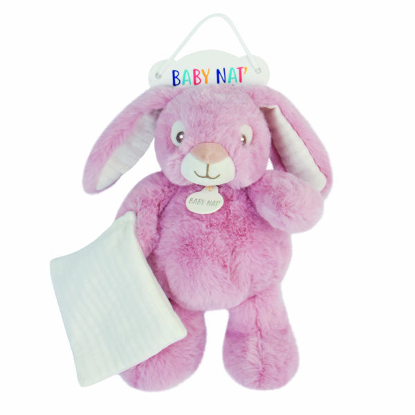Pantin avec doudou malow - rose poudré Babynat