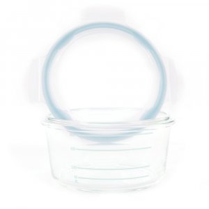 Bols de conservation verre 280ml blanc, gris et bleu Bo jungle