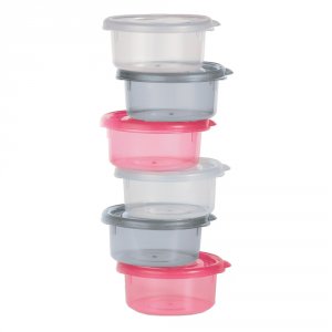 Lot de 6 bols de conservation 300 ml / gris,blanc,rose Bo jungle