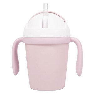 Tasse d'apprentissage en plastique biodégradable rose Bo jungle