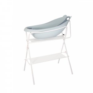 Baignoire ourson bleu pastel + support de baignoire Bo jungle