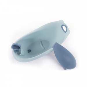 Baignoire ourson bleu pastel + support de baignoire Bo jungle