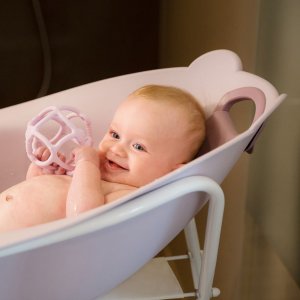 Baignoire bébé ourson rose pastel Bo jungle