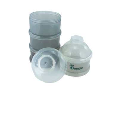 Boîte doseuse de lait 4 compartiments gris sombre
