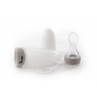BO JUNGLE Cuillère distributrice en silicone gris