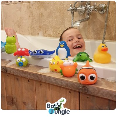 Jouet de bain bébé gicleurs 12 pièces