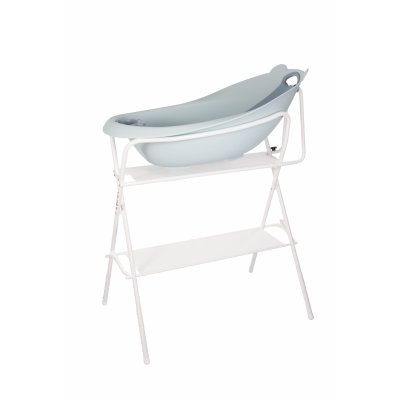 Baignoire ourson bleu pastel + support de baignoire