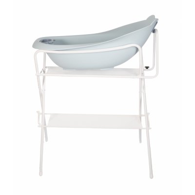 Baignoire ourson bleu pastel + support de baignoire