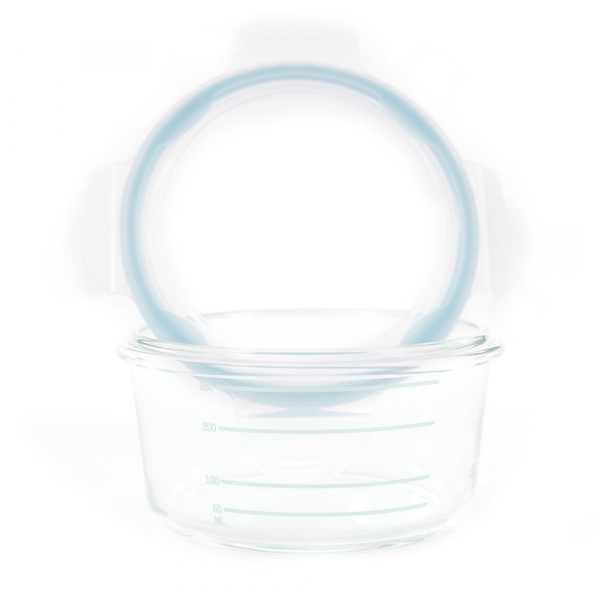 Bols de conservation verre 280ml blanc, gris et bleu Bo jungle