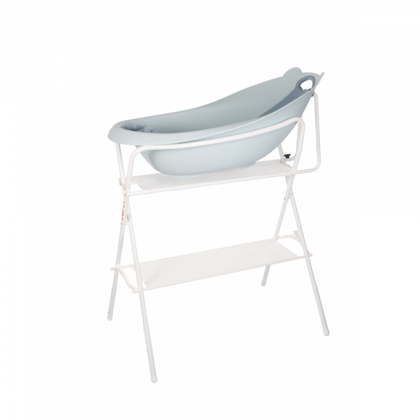 Baignoire ourson bleu pastel + support de baignoire Bo jungle