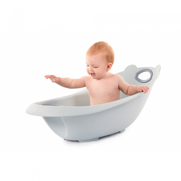 Baignoire ourson bleu pastel + support de baignoire Bo jungle