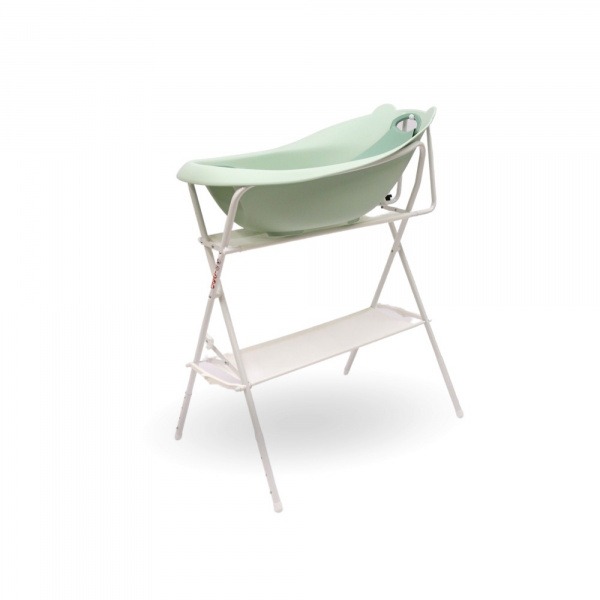 Baignoire ourson vert sauge + support de baignoire Bo jungle