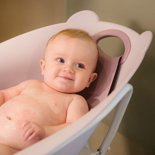 Baignoire bébé ourson rose pastel Bo jungle