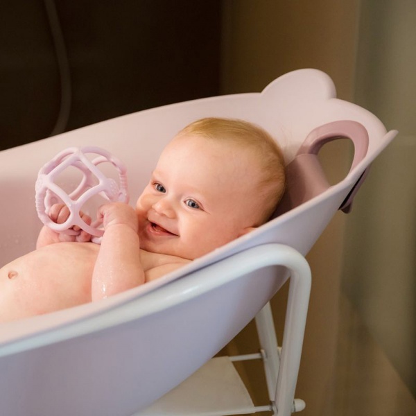 Baignoire bébé ourson rose pastel Bo jungle