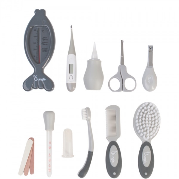 Trousse et set de soin luxe complet gris Bo jungle