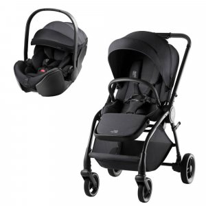 Poussette duo rio + siège auto i-size baby safe pro carbon black style Britax
