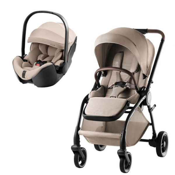 Poussette duo rio + siège auto i-size baby safe pro teak style Britax
