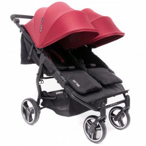 Poussette easy twin 3s châssis black bordeaux
