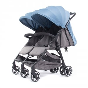 Poussette double kuki twin noir / atlantic