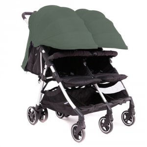 Poussette double kuki twin silver / forest